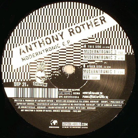 Anthony Rother - Moderntronic E.P. | Datapunk (DTP 21-6)