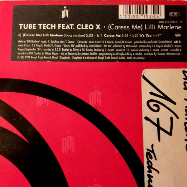 Tube Tech feat. Cleo X - (Caress Me) Lilli Marlene | Roughmix (RTD 176.1935.0) - main
