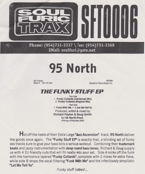 95 North - The Funky Stuff EP | Soulfuric Trax (SFT-0006) - main