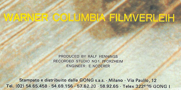 The Splash Band - John Carpenter's Christine | Gong Records (GONG 003) - 4
