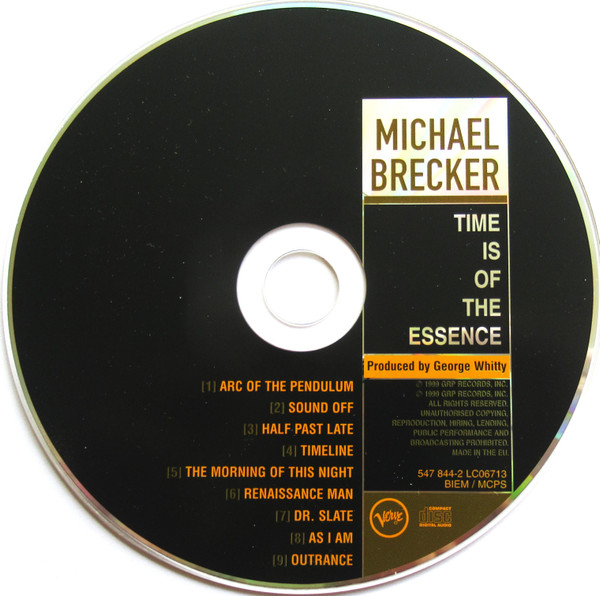 Michael Brecker - Time Is Of The Essence | Verve Records (547 844-2) - 3