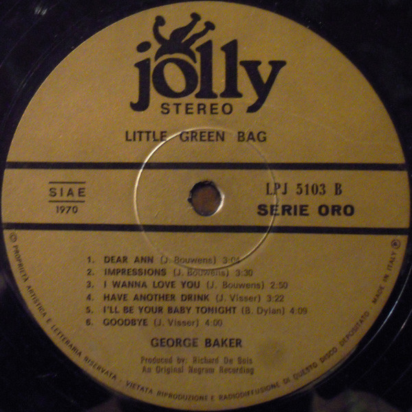 George Baker - Little Green Bag | Jolly (LPJ 5103) - 4 George Baker - Little Green Bag | Jolly (LPJ 5103) - 4
