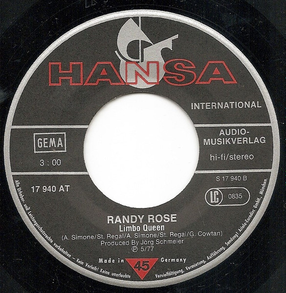 Randolph Rose - Excuse Me Miss Bikini (I Beg Your Pardon) | Hansa (17 940) - 4