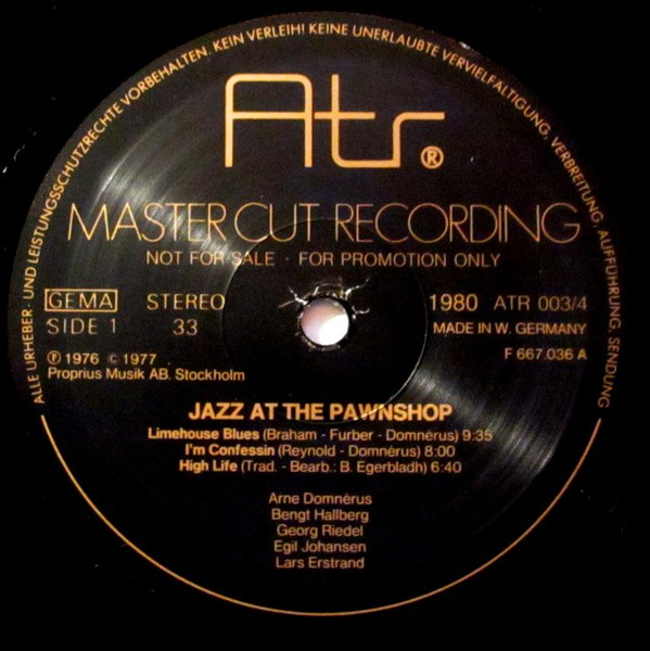 Arne Domnérus - Jazz At The Pawnshop | ATR (ATR 003 / ATR LP 003) - 2 Arne Domnérus - Jazz At The Pawnshop | ATR (ATR 003 / ATR LP 003) - 2