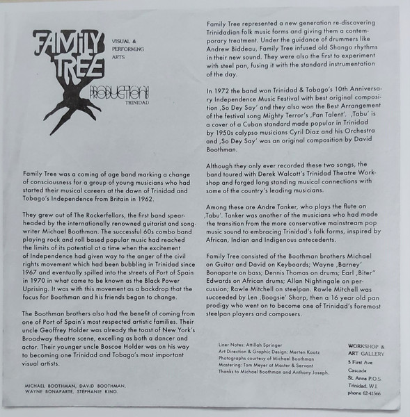 Michael Boothman & Family Tree Featuring Andre Tanker - Tabu | Cree Records (CRS 509) - 3