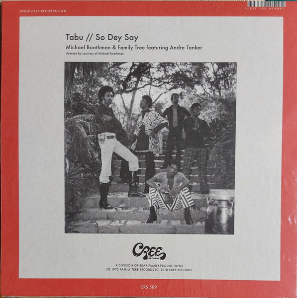Michael Boothman & Family Tree Featuring Andre Tanker - Tabu | Cree Records (CRS 509) - 2