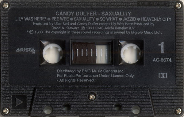 Candy Dulfer - Saxuality | Arista (AC 8674) - 3