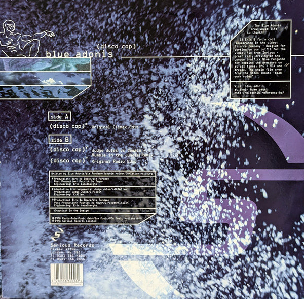 Blue Adonis - Disco Cop | Serious Records (SERR002T) - 2