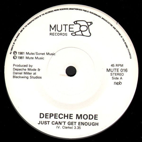 Depeche Mode - Just Can't Get Enough | Mute (7 MUTE 016) - 3 Depeche Mode - Just Can't Get Enough | Mute (7 MUTE 016) - 3