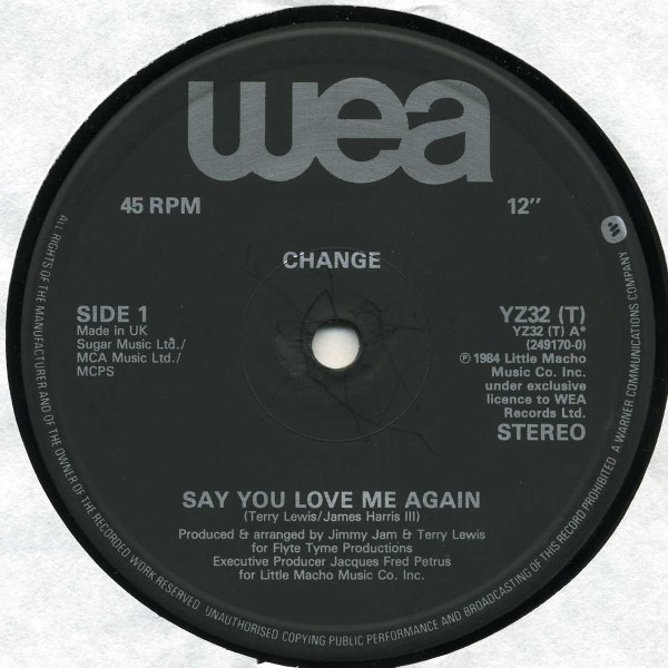 Change - Say You Love Me Again / Change Medley | WEA (YZ32 (T)) - main