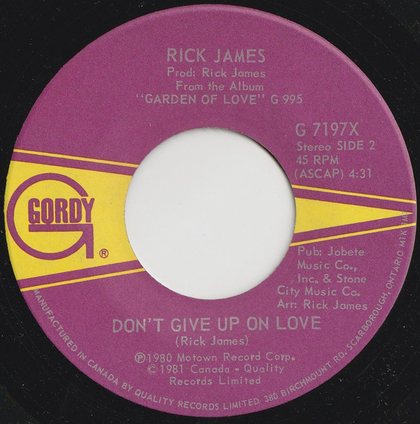Rick James - Give It To Me Baby (7") [Vinyl] | Gordy (G 7197X) - 2