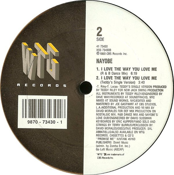 Nayobe - I Love The Way You Love Me | WTG Records (41 73430) - 2 Nayobe - I Love The Way You Love Me | WTG Records (41 73430) - 2