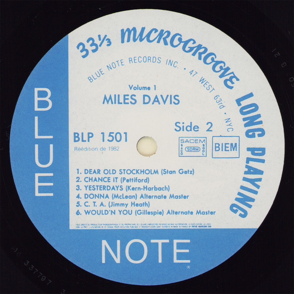 Miles Davis - Volume 1 | Blue Note (BLP 1501) - 4 Miles Davis - Volume 1 | Blue Note (BLP 1501) - 4
