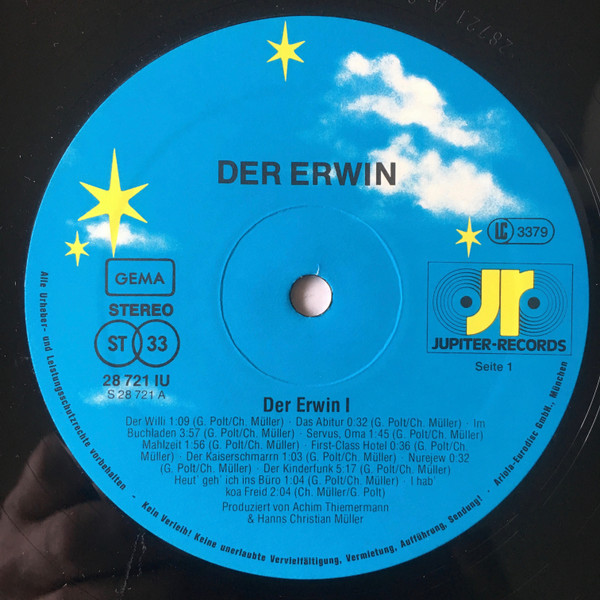 Gerhard Polt - Der Erwin I | Jupiter Records (28 721 IU) - 4 Gerhard Polt - Der Erwin I | Jupiter Records (28 721 IU) - 4