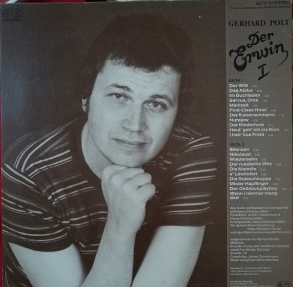 Gerhard Polt - Der Erwin I | Jupiter Records (28 721 IU) - 2 Gerhard Polt - Der Erwin I | Jupiter Records (28 721 IU) - 2