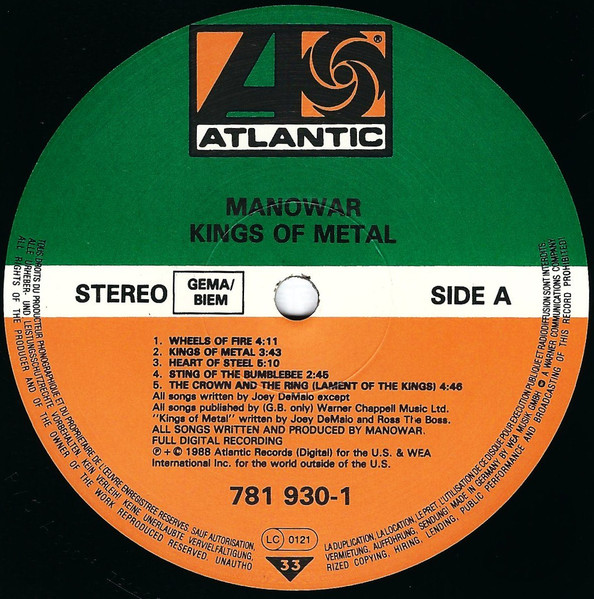Manowar - Kings Of Metal | Atlantic (781 930-1) - 3 Manowar - Kings Of Metal | Atlantic (781 930-1) - 3