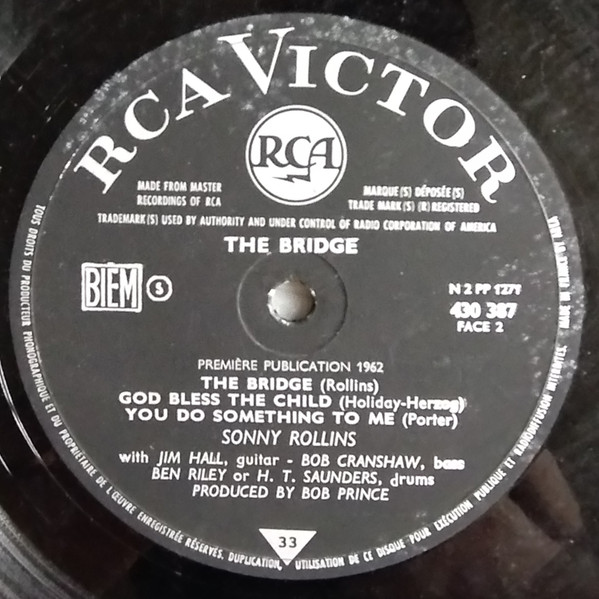 Sonny Rollins - The Bridge | RCA Victor (430.387) - 4 Sonny Rollins - The Bridge | RCA Victor (430.387) - 4