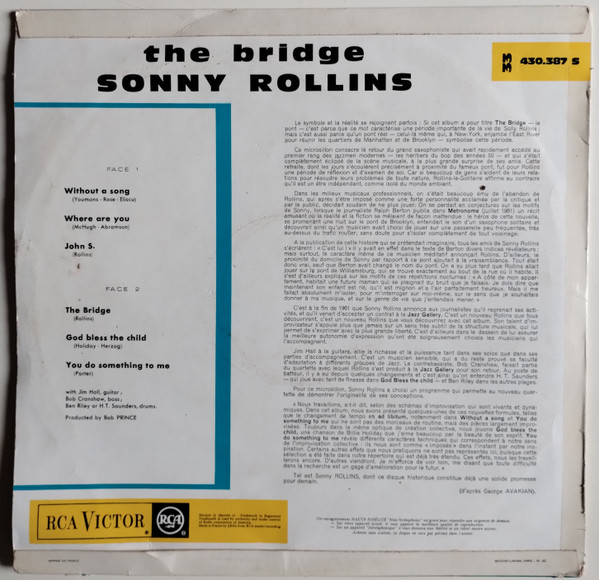 Sonny Rollins - The Bridge | RCA Victor (430.387) - 2 Sonny Rollins - The Bridge | RCA Victor (430.387) - 2