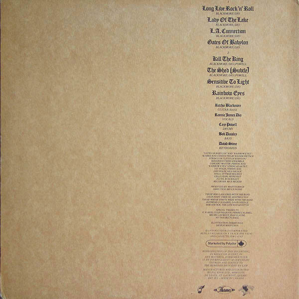 Rainbow - Long Live Rock 'N' Roll | Polydor (PD-1-6143) - 2