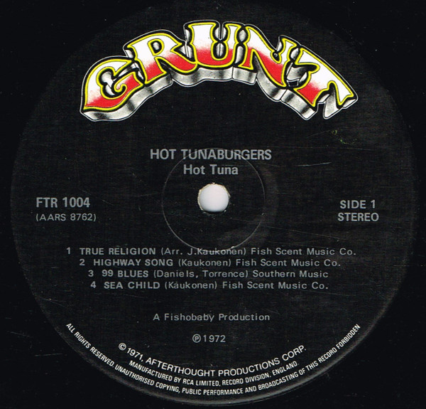 Hot Tuna - Burgers | Grunt (FTR-1004) - 3 Hot Tuna - Burgers | Grunt (FTR-1004) - 3