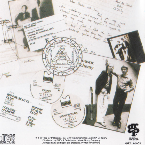 Acoustic Alchemy - Early Alchemy | GRP (GRP 96662) - 3