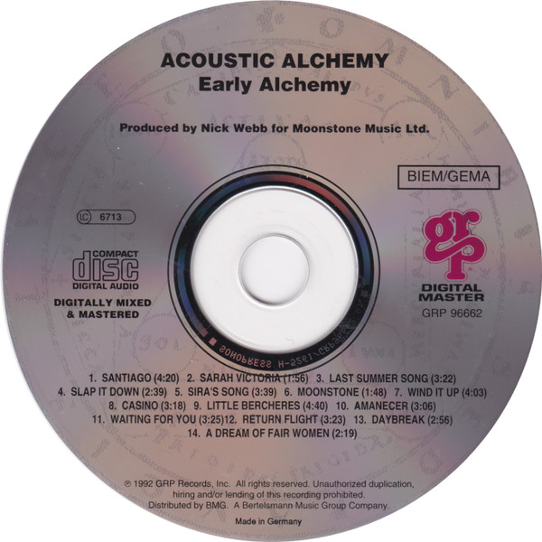 Acoustic Alchemy - Early Alchemy | GRP (GRP 96662) - 4