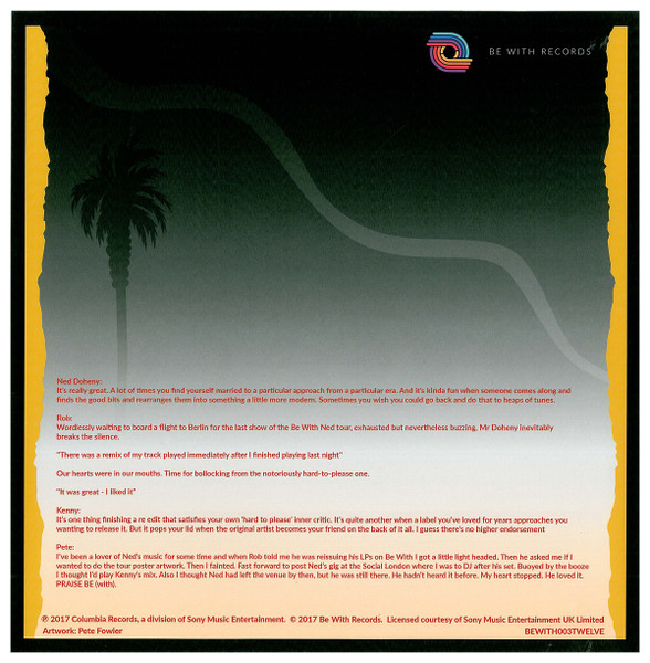 Ned Doheny - Labor Of Love (Kenny Dickenson Remix) | Be With Records (BEWITH003TWELVE) - 2 Ned Doheny - Labor Of Love (Kenny Dickenson Remix) | Be With Records (BEWITH003TWELVE) - 2