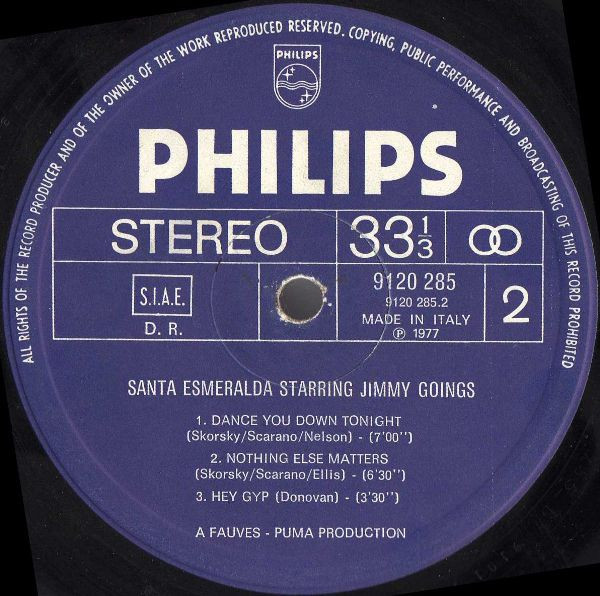 Santa Esmeralda Starring Jimmy Goings - The House Of The Rising Sun | Philips (9120 285) - 3 Santa Esmeralda Starring Jimmy Goings - The House Of The Rising Sun | Philips (9120 285) - 3