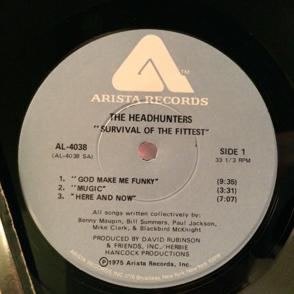 The Headhunters - Survival Of The Fittest | Arista (AL-4038) - 2