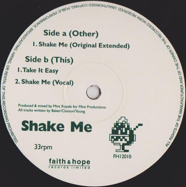 Mint Royale - Shake Me | Faith & Hope Records Limited (FH12010) - 3 Mint Royale - Shake Me | Faith & Hope Records Limited (FH12010) - 3