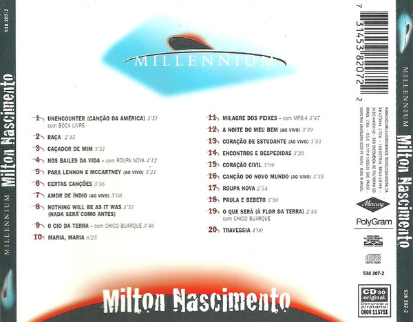 Milton Nascimento - Millennium - 20 Músicas Do Século XX | Polygram (538 207-2) - 2