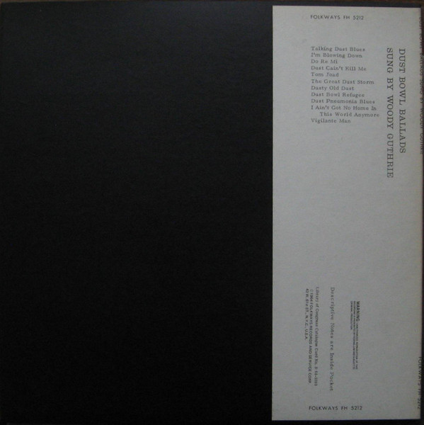 Woody Guthrie - Dust Bowl Ballads | Folkways Records (FH 5212) - 2 Woody Guthrie - Dust Bowl Ballads | Folkways Records (FH 5212) - 2