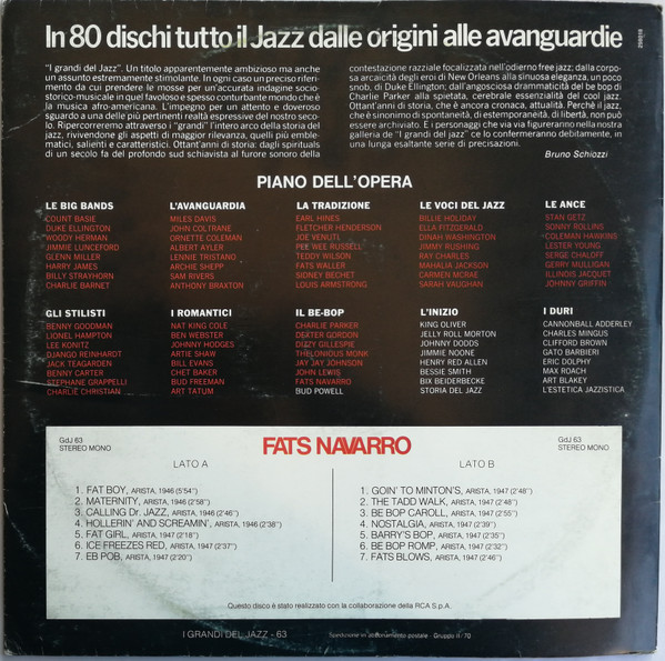 Fats Navarro - Fats Navarro | Fabbri Editori (GdJ 63)