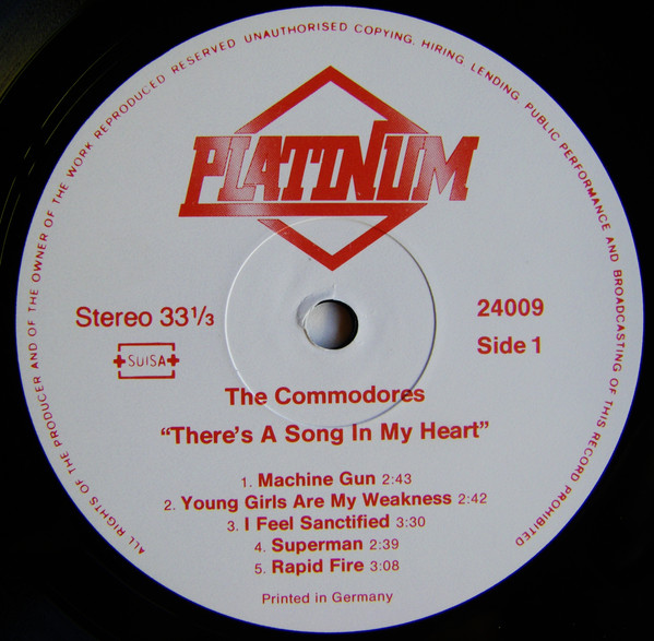 Commodores - There's A Song In My Heart | Platinum (PLP 47) - 3 Commodores - There's A Song In My Heart | Platinum (PLP 47) - 3
