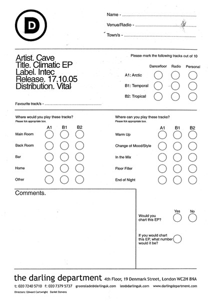 Cave - Climatic EP | Intec Records (INTEC041) - 3