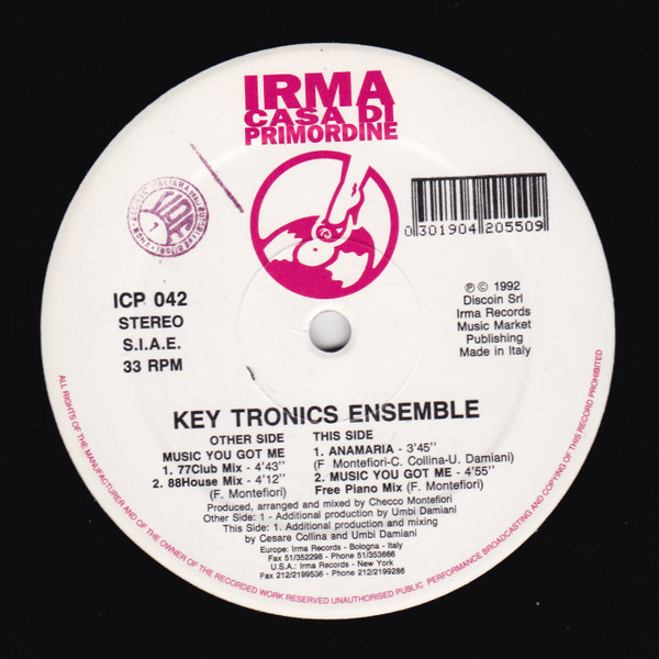 Key Tronics Ensemble - Music You Got Me | Irma CasaDiPrimordine (ICP 042) - 2