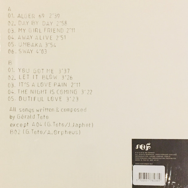 Gerald Toto - Sway | No Format (NØF.42 LP) - 2 Gerald Toto - Sway | No Format (NØF.42 LP) - 2