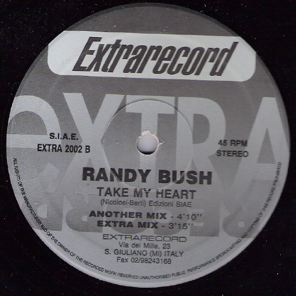 Randy Bush - Take My Heart | Extrarecord (EXTRA 2002) - 2