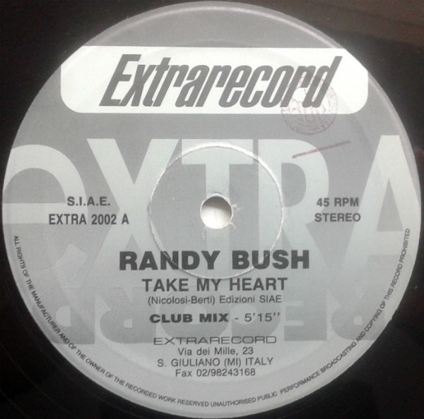 Randy Bush - Take My Heart | Extrarecord (EXTRA 2002)