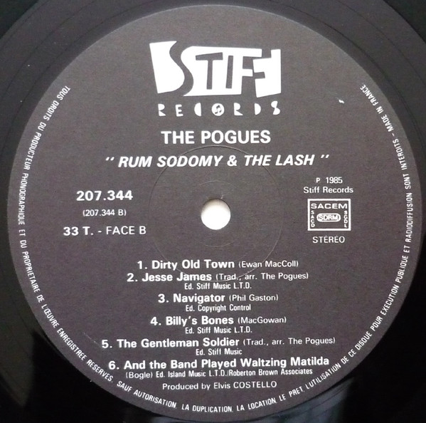 The Pogues - Rum Sodomy & The Lash | Stiff Records (207344) - 4 The Pogues - Rum Sodomy & The Lash | Stiff Records (207344) - 4