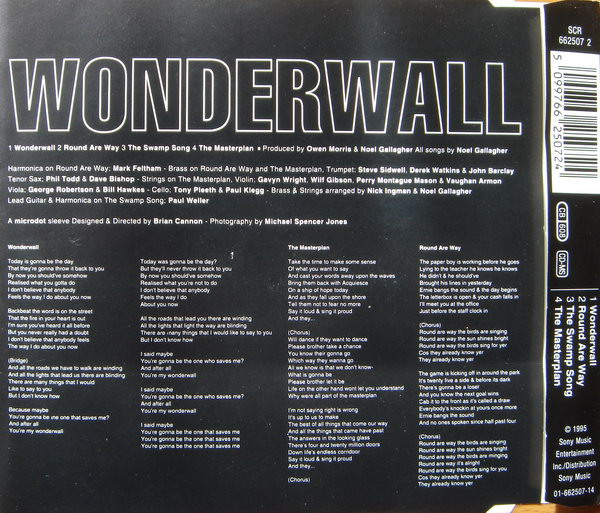 Oasis - Wonderwall | Creation Records (SCR 662507 2) - 2