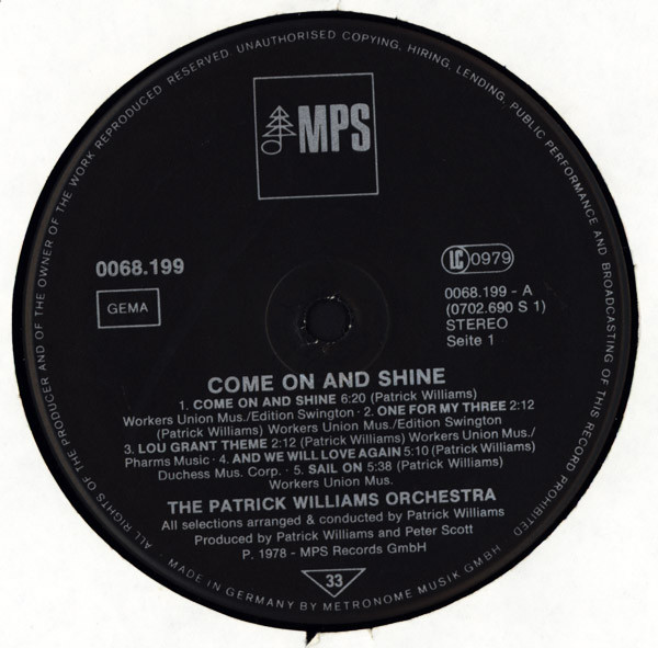 Patrick Williams - Come On And Shine | MPS Records (0068.199) - 3