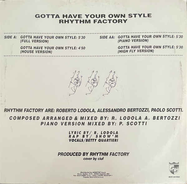 Rhythm Factory by Roberto Lodola - Gotta Have Your Own Style | Beat Club Records (BCR 001990) - 2 Rhythm Factory by Roberto Lodola - Gotta Have Your Own Style | Beat Club Records (BCR 001990) - 2