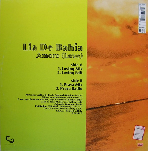 Lia De Bahia - Amore (Love) | EMI (8 87344 6) - 2