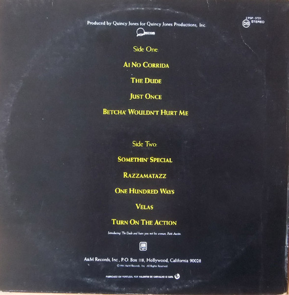 Quincy Jones - The Dude | A&M Records (2PSP-3721) - 2