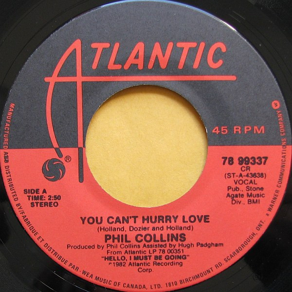 Phil Collins - You Can't Hurry Love (7") [Vinyl] | Atlantic (78 99337) - 3