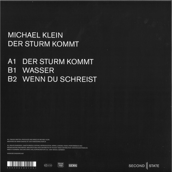 Michael Klein - Der Sturm Kommt | Second State (SNDST075) - 2