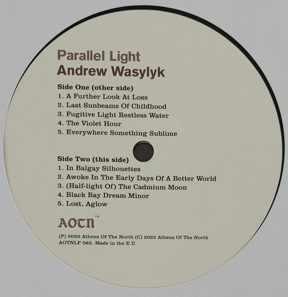 Andrew Wasylyk - Parallel Light | Athens Of The North (AOTNLP062) - 4 Andrew Wasylyk - Parallel Light | Athens Of The North (AOTNLP062) - 4