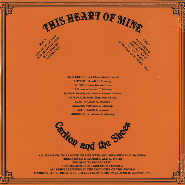 Carlton And The Shoes - This Heart Of Mine | Quality (CGILP002) - main