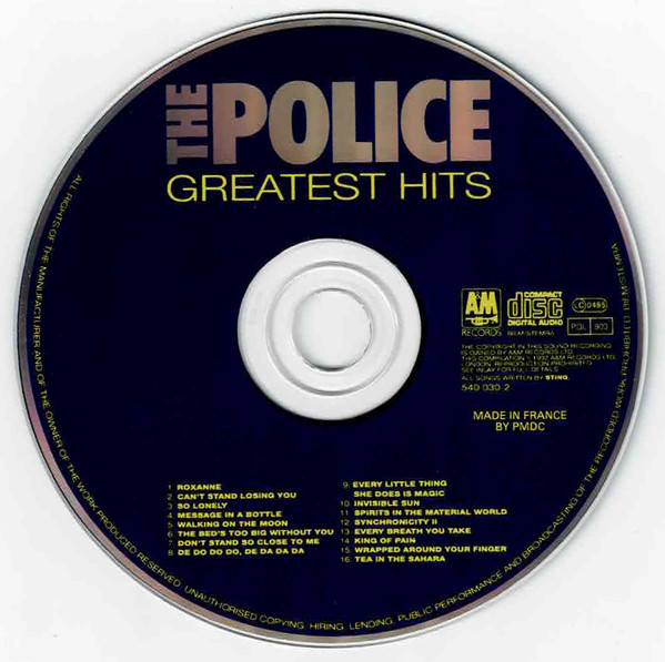 The Police - Greatest Hits [CD - Re EU - NM/NM] Pop Rock | A&M Records (540 030-2) - 4